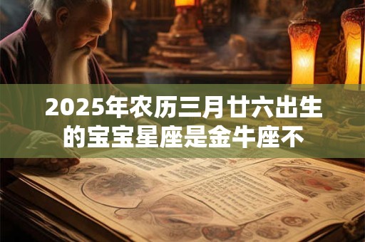 2025年农历三月廿六出生的宝宝星座是金牛座不