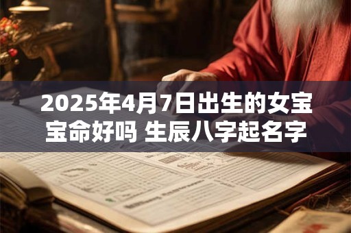 2025年4月7日出生的女宝宝命好吗 生辰八字起名字