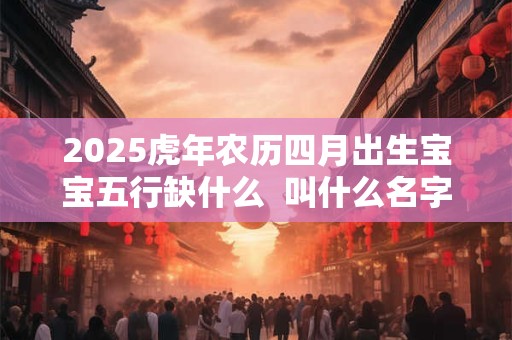 2026虎年农历四月出生宝宝五行缺什么  叫什么名字好
