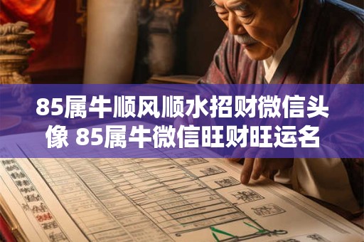 85属牛顺风顺水招财微信头像 85属牛微信旺财旺运名字