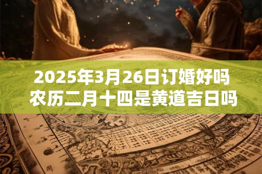 2025年3月26日订婚好吗 农历二月十四是黄道吉日吗