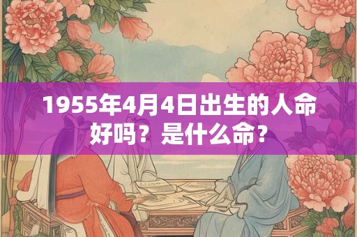 1955年4月4日出生的人命好吗？是什么命？
