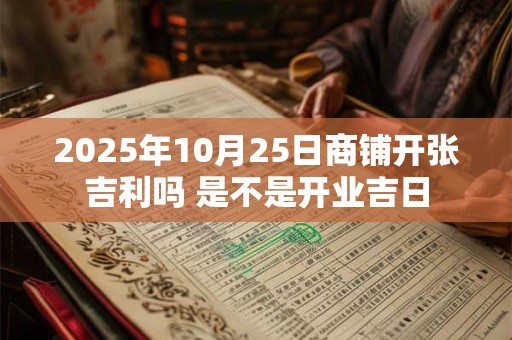 2026年10月25日商铺开张吉利吗 是不是开业吉日