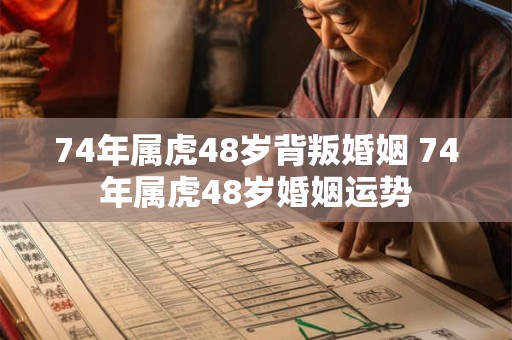 74年属虎48岁背叛婚姻 74年属虎48岁婚姻运势