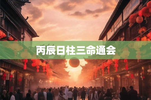 丙辰日柱三命通会 丙辰日柱三命通会