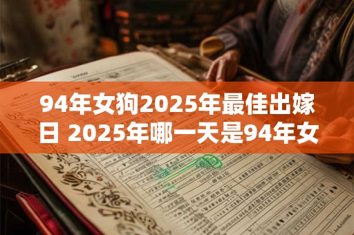 94年女狗2025年最佳出嫁日 2025年哪一天是94年女狗最佳出嫁日