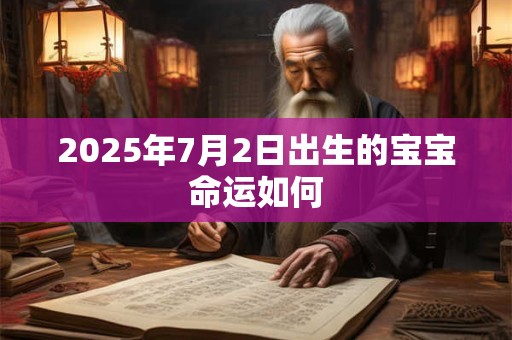 2025年7月2日出生的宝宝命运如何