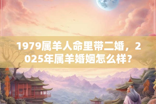 1979属羊人命里带二婚，2025年属羊婚姻怎么样？