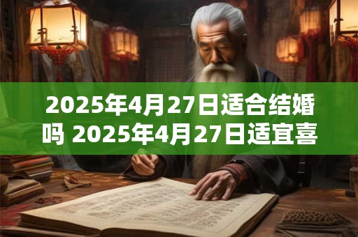 2025年4月27日适合结婚吗 2025年4月27日适宜喜结良缘吗