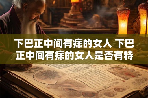 下巴正中间有痣的女人 下巴正中间有痣的女人是否有特别的性格和命运