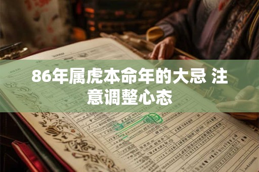 86年属虎本命年的大忌 注意调整心态