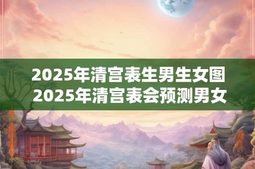 2025年清宫表生男生女图 2025年清宫表会预测男女宝宝吗