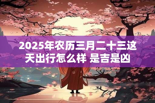 2025年农历三月二十三这天出行怎么样 是吉是凶