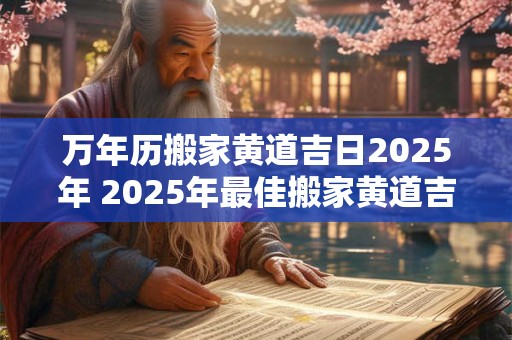 万年历搬家黄道吉日2025年 2025年最佳搬家黄道吉日是哪天