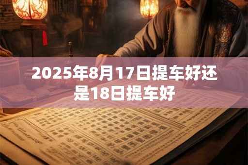 2025年8月17日提车好还是18日提车好 2025年8月17日提车好还是18日提车好