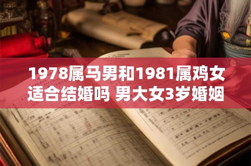 1978属马男和1981属鸡女适合结婚吗 男大女3岁婚姻