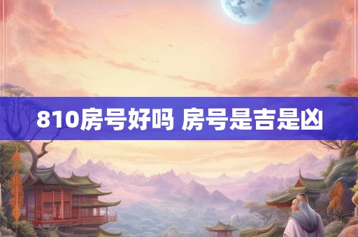 810房号好吗 房号是吉是凶