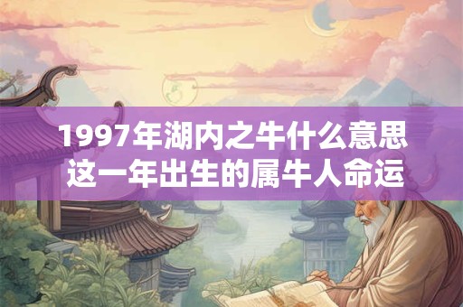 1997年湖内之牛什么意思 这一年出生的属牛人命运解析 1997年湖内之牛什么意思 这一年出生的属牛人命运解析