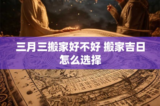 三月三搬家好不好 搬家吉日怎么选择