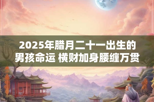 2025年腊月二十一出生的男孩命运 横财加身腰缠万贯