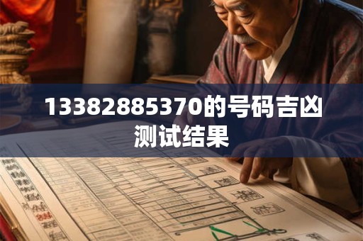 13382885370的号码吉凶测试结果