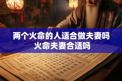 两个火命的人适合做夫妻吗 火命夫妻合适吗