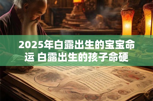 2025年白露出生的宝宝命运 白露出生的孩子命硬