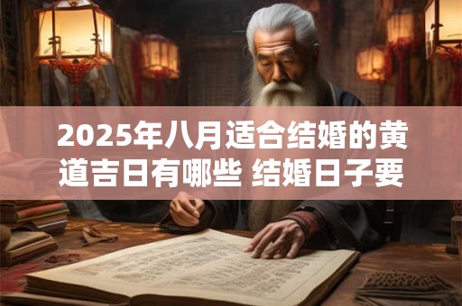 2025年八月适合结婚的黄道吉日有哪些 结婚日子要如何选择