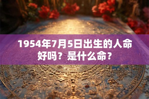 1954年7月5日出生的人命好吗?是什么命? 1954年7月5日出生的人命好吗?是什么命?