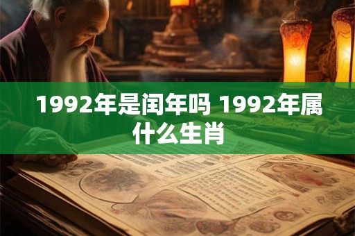 1992年是闰年吗 1992年属什么生肖 1992年是闰年吗 1992年属什么生肖