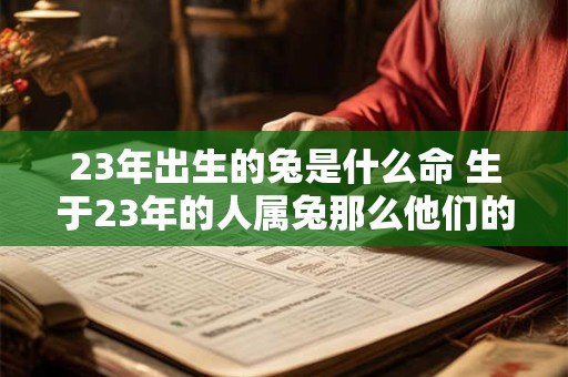 23年出生的兔是什么命 生于23年的人属兔那么他们的命运如何
