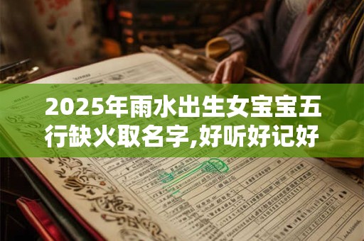 2025年雨水出生女宝宝五行缺火取名字,好听好记好吉利