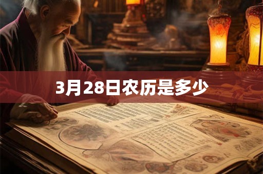 3月28日农历是多少