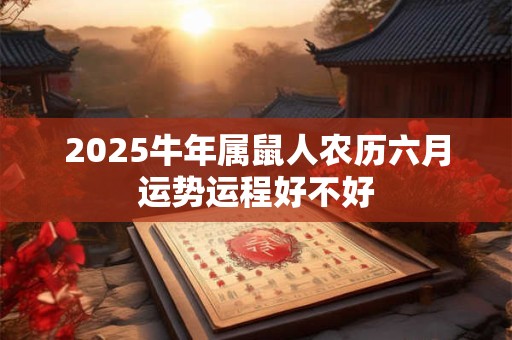 2025牛年属鼠人农历六月运势运程好不好
