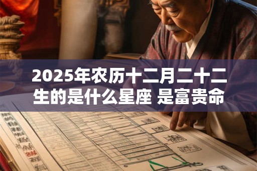 2025年农历十二月二十二生的是什么星座 是富贵命吗