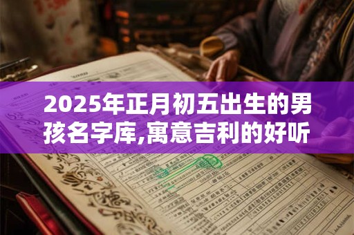 2026年正月初五出生的男孩名字库,寓意吉利的好听名字 2026年正月初五出生的男孩名字库,寓意吉利的好听名字
