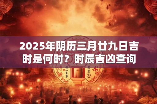 2025年阴历三月廿九日吉时是何时？时辰吉凶查询