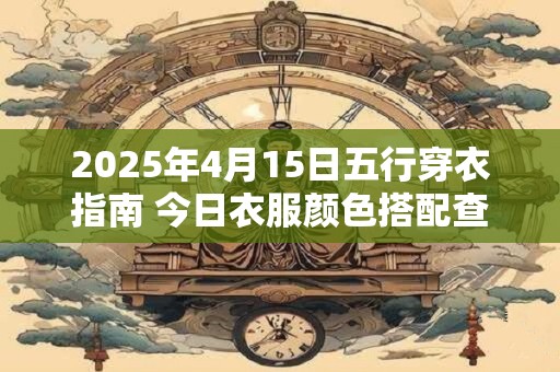 2025年4月15日五行穿衣指南 今日衣服颜色搭配查询