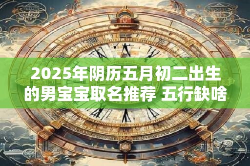 2025年阴历五月初二出生的男宝宝取名推荐 五行缺啥