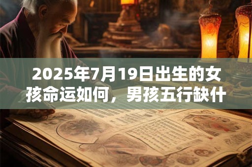 2025年7月19日出生的女孩命运如何，男孩五行缺什么