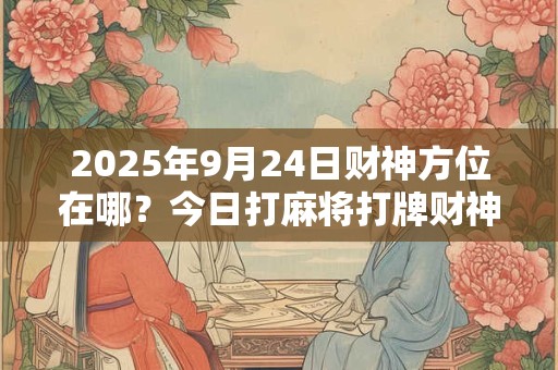 2025年9月24日财神方位在哪？今日打麻将打牌财神方位