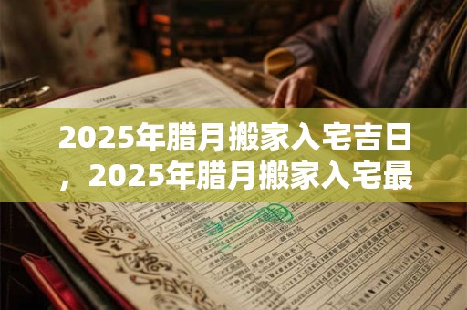 2025年腊月搬家入宅吉日，2025年腊月搬家入宅最好的日子