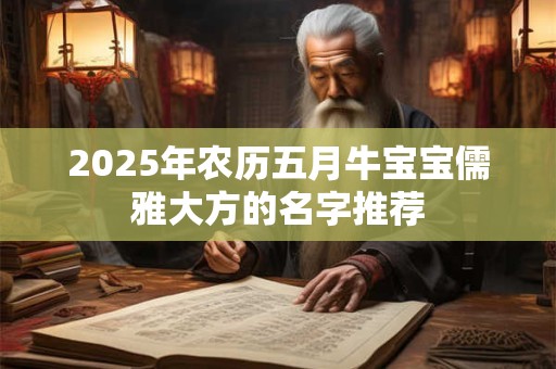 2025年农历五月牛宝宝儒雅大方的名字推荐 2025年农历五月牛宝宝儒雅大方的名字推荐