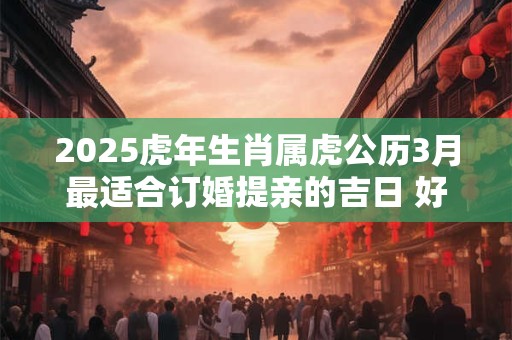 2025虎年生肖属虎公历3月最适合订婚提亲的吉日 好日子查询
