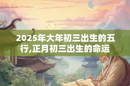 2025年大年初三出生的五行,正月初三出生的命运