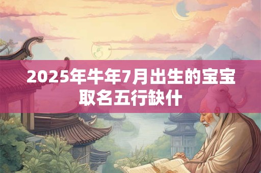 2025年牛年7月出生的宝宝取名五行缺什