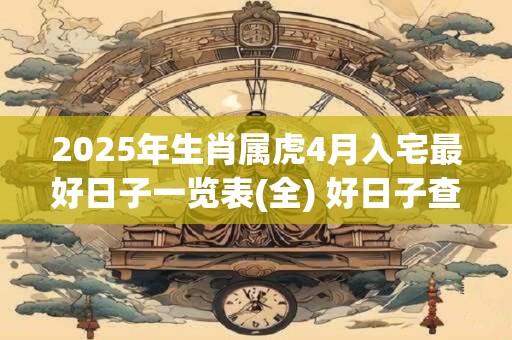 2025年生肖属虎4月入宅最好日子一览表(全) 好日子查询