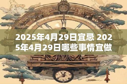 2025年4月29日宜忌 2025年4月29日哪些事情宜做或不宜做