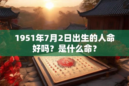 1951年7月2日出生的人命好吗？是什么命？