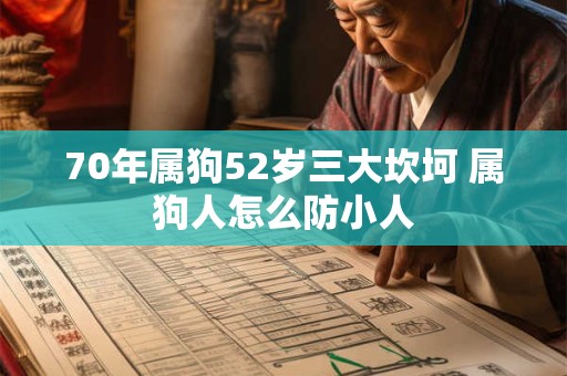 70年属狗52岁三大坎坷 属狗人怎么防小人